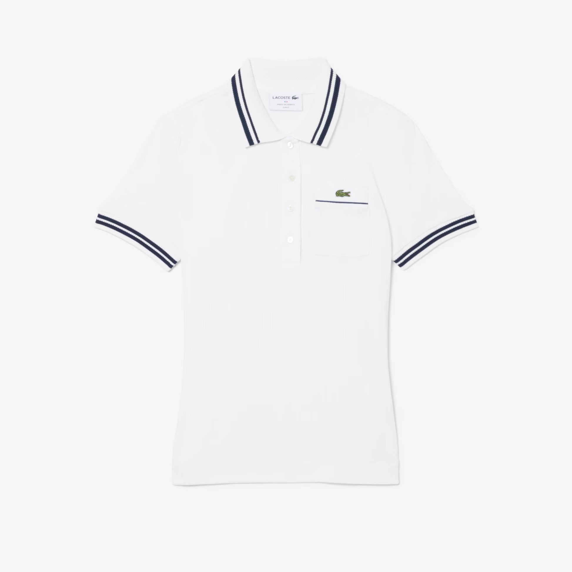Slim Fit French Made Ribbed Polo Shirt