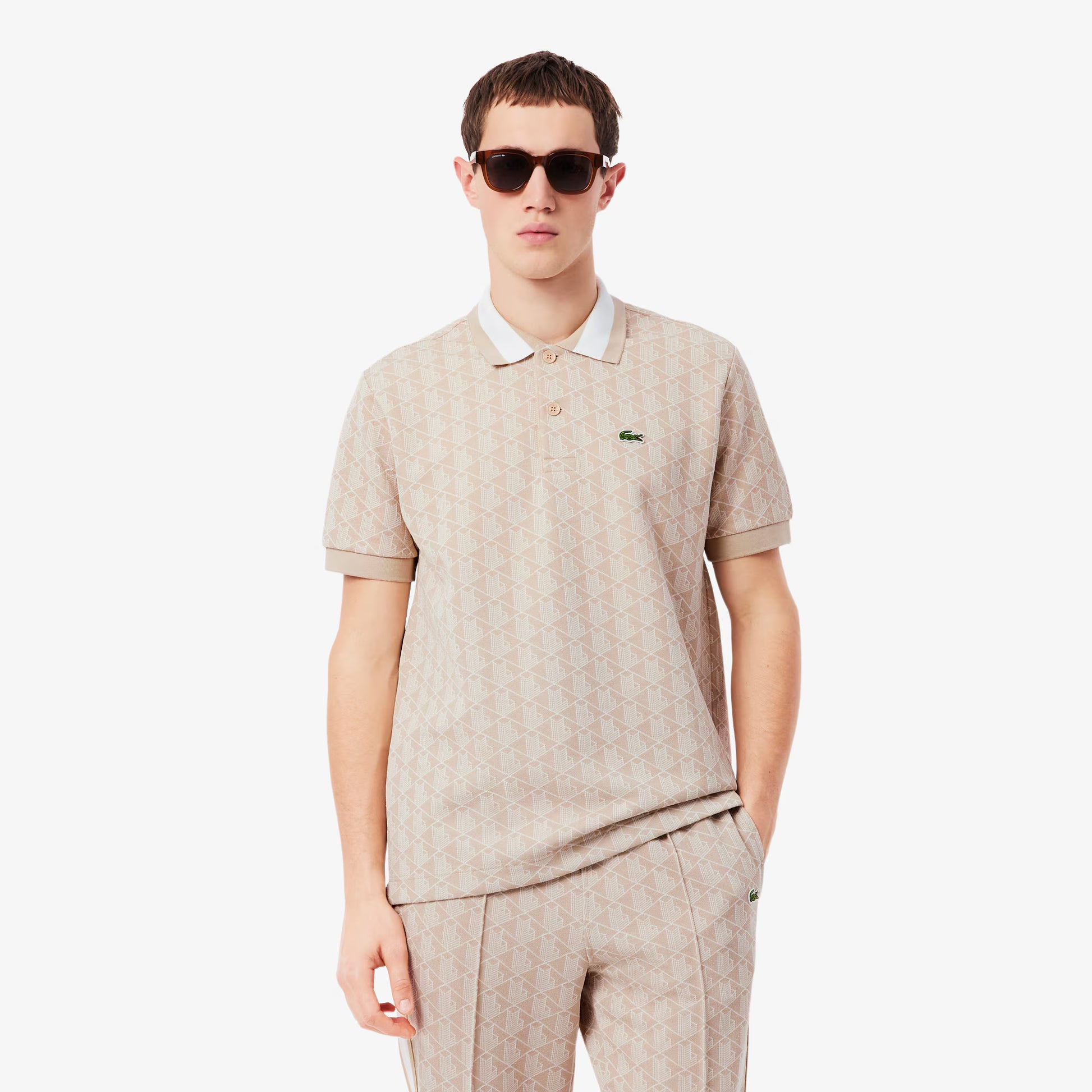 Classic Fit Monogram Jacquard Polo Shirt
