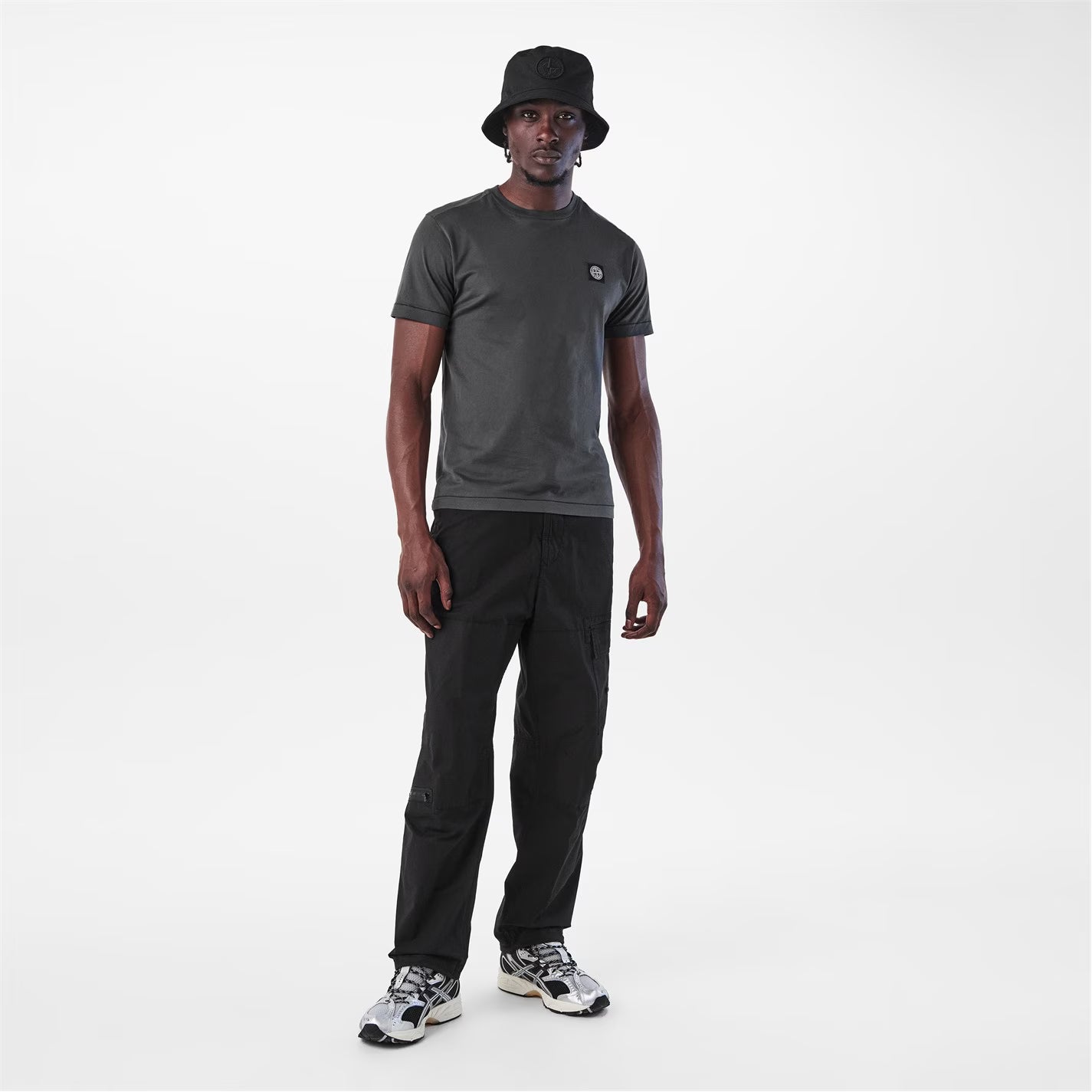 STONE ISLAND Men's Cotton Compass Logo Patch T-Shirt