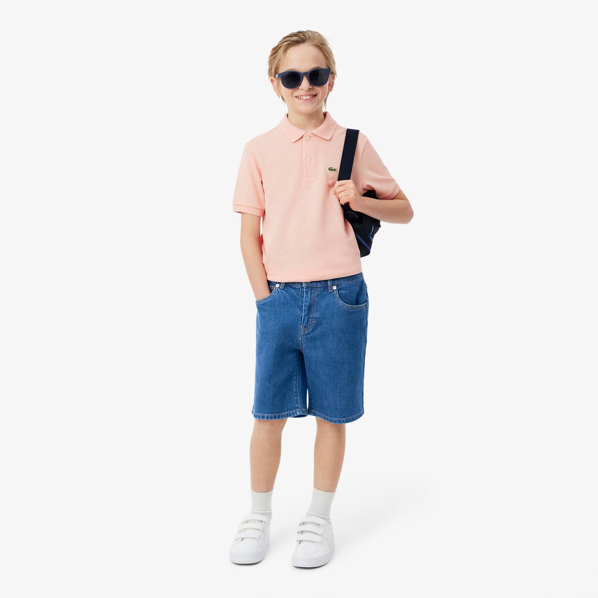5-Pocket Stretch Denim Bermuda Shorts