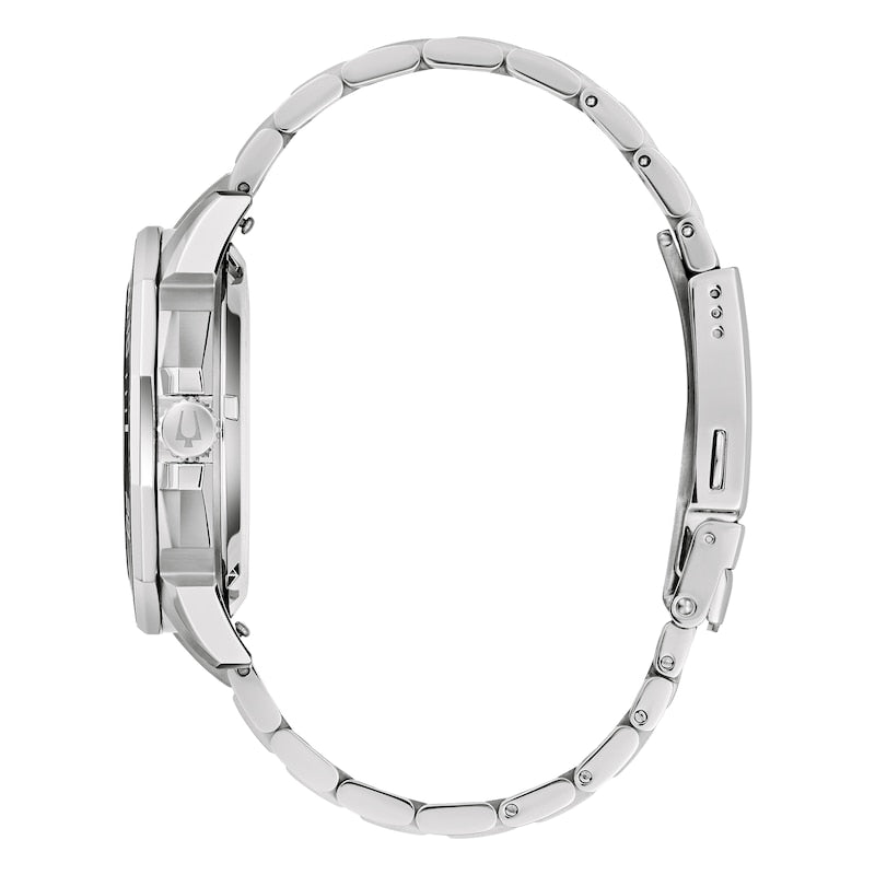 Bulova Marine Star Men's Grey Dial Stainless Steel Bracelet Watch