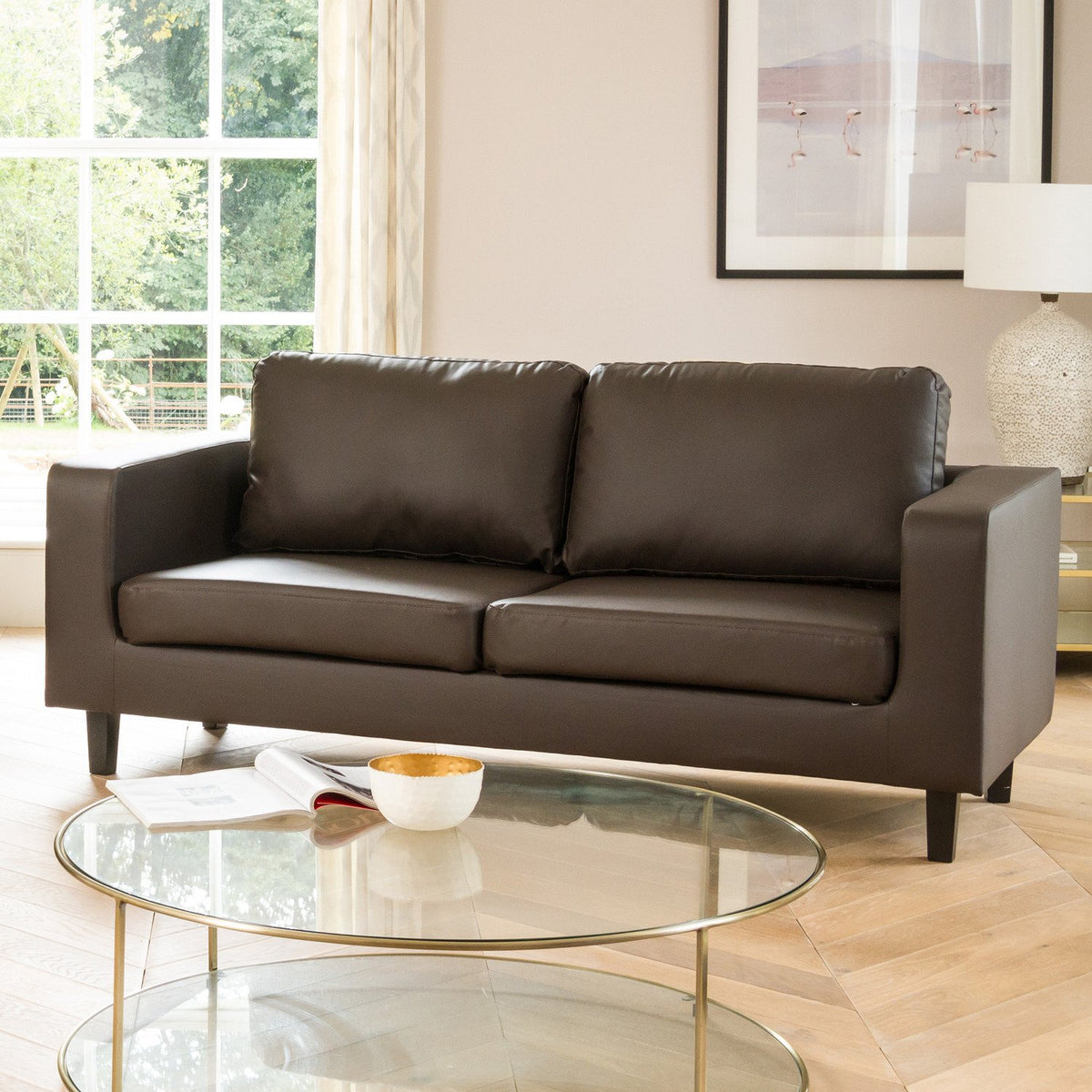Artemis Home Monmouth 3 Seat Sofa - Brown