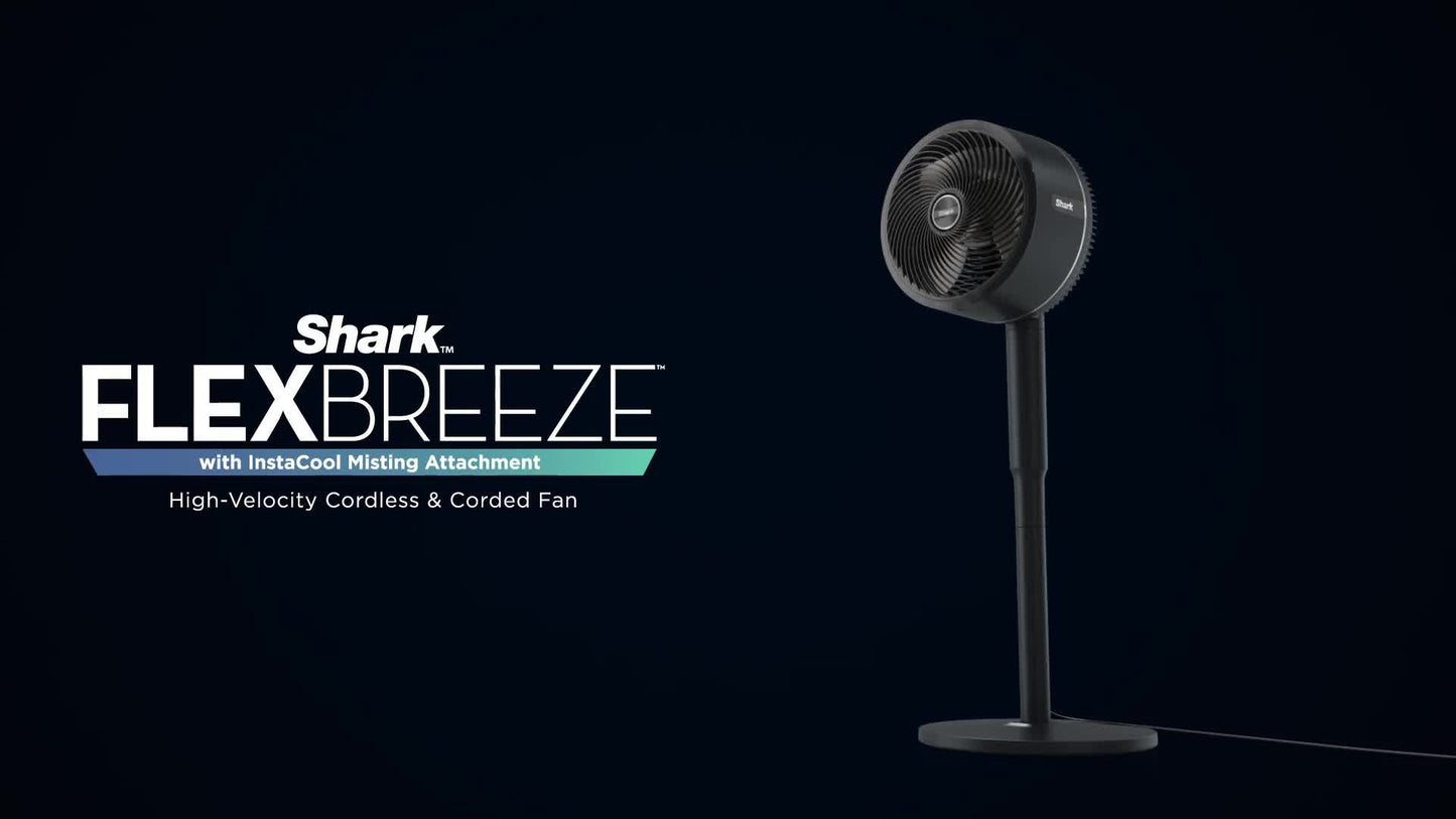 Shark FlexBreeze Black Pedestal Fan - 13 Inch