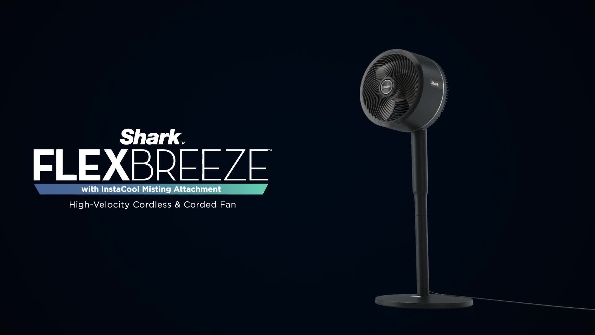 Shark FlexBreeze Black Pedestal Fan - 13 Inch