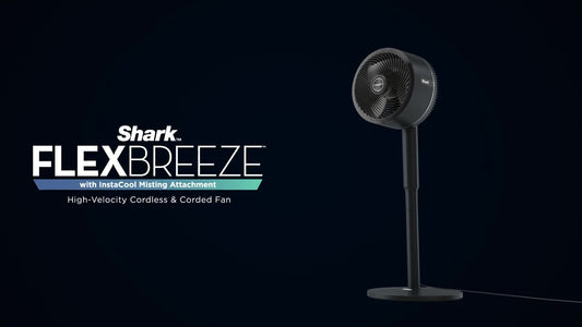 Shark FlexBreeze Black Pedestal Fan - 13 Inch
