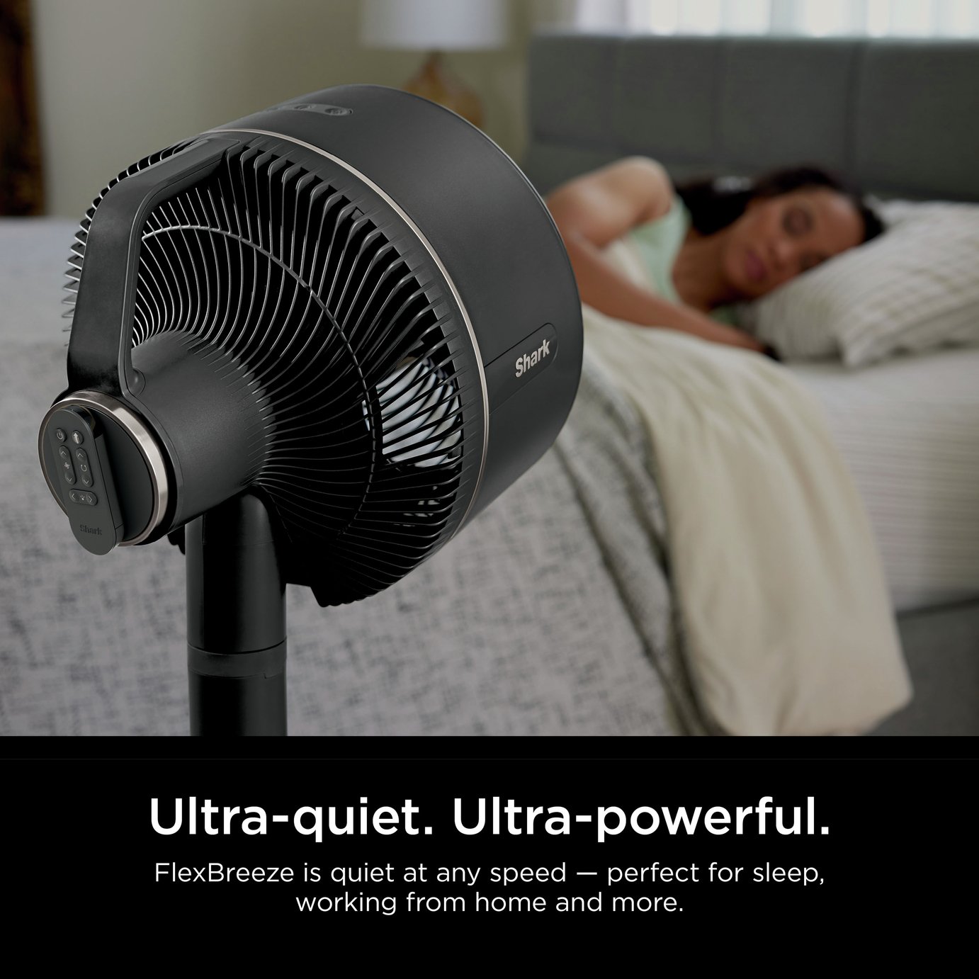 Shark FlexBreeze Black Pedestal Fan - 13 Inch