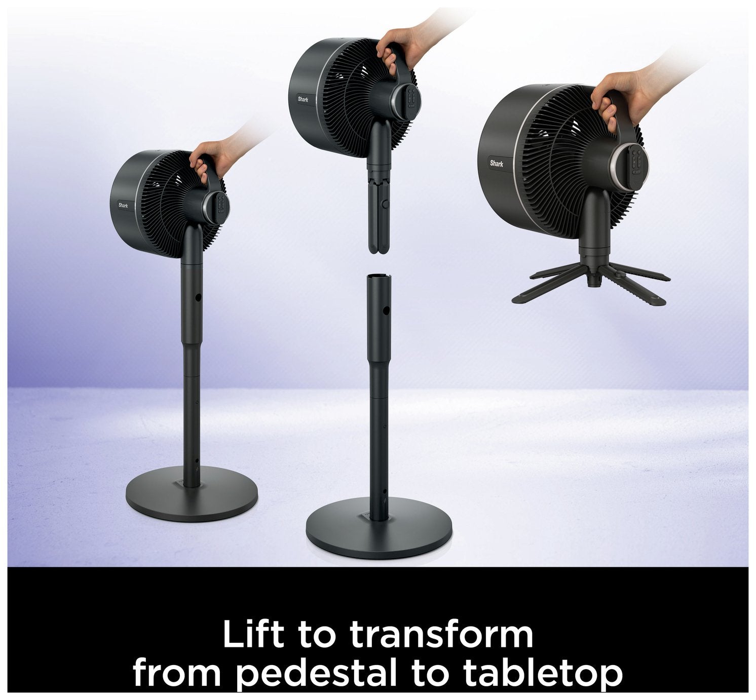 Shark FlexBreeze Black Pedestal Fan - 13 Inch