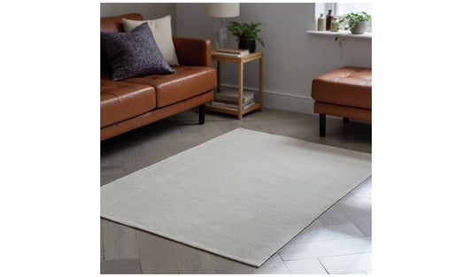 Argos Home Plain Cream Cotton Flatweave Rug - 60x90cm
