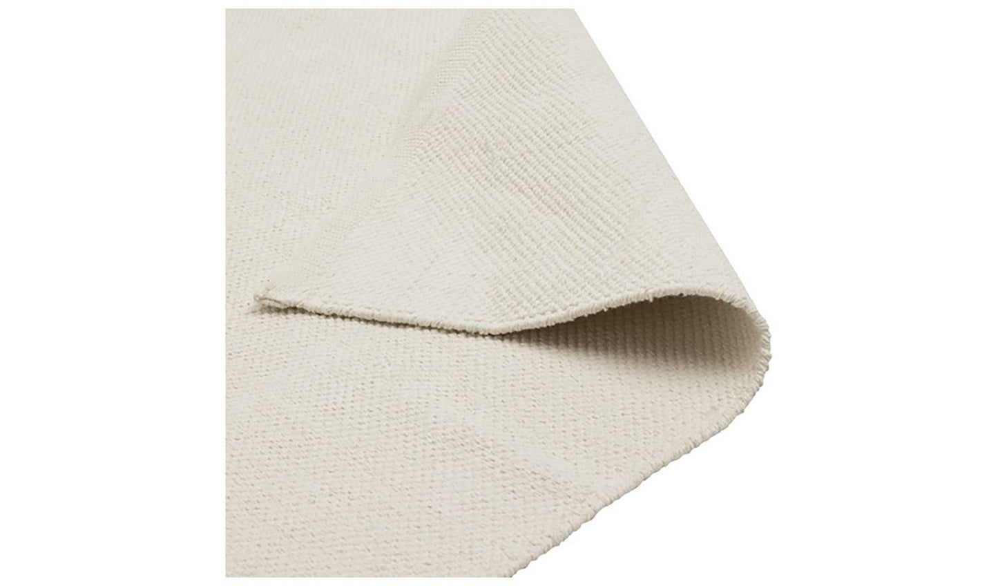 Argos Home Plain Cream Cotton Flatweave Rug - 60x90cm