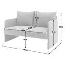 Argos Home Dixon Small Fabric 2 Seater Sofa in a Box - Grey