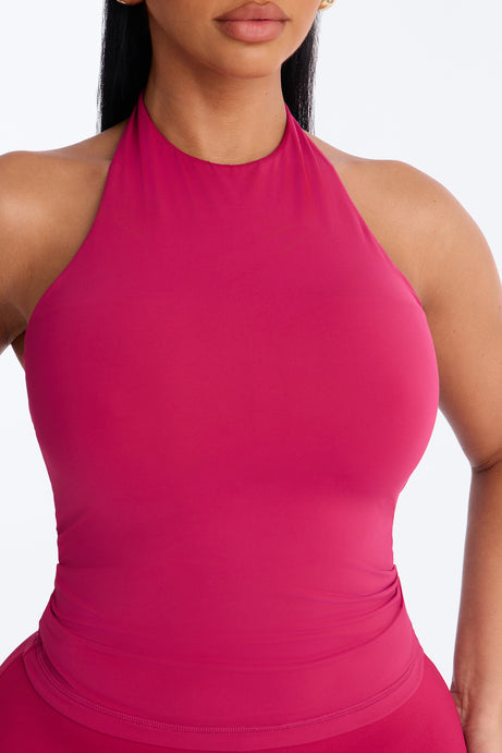 Second Skin Bra Pad Sleeveless Halter Top