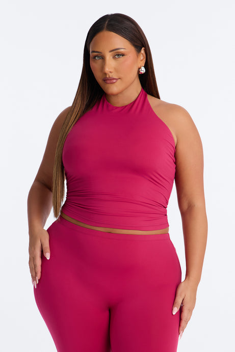 Second Skin Bra Pad Sleeveless Halter Top