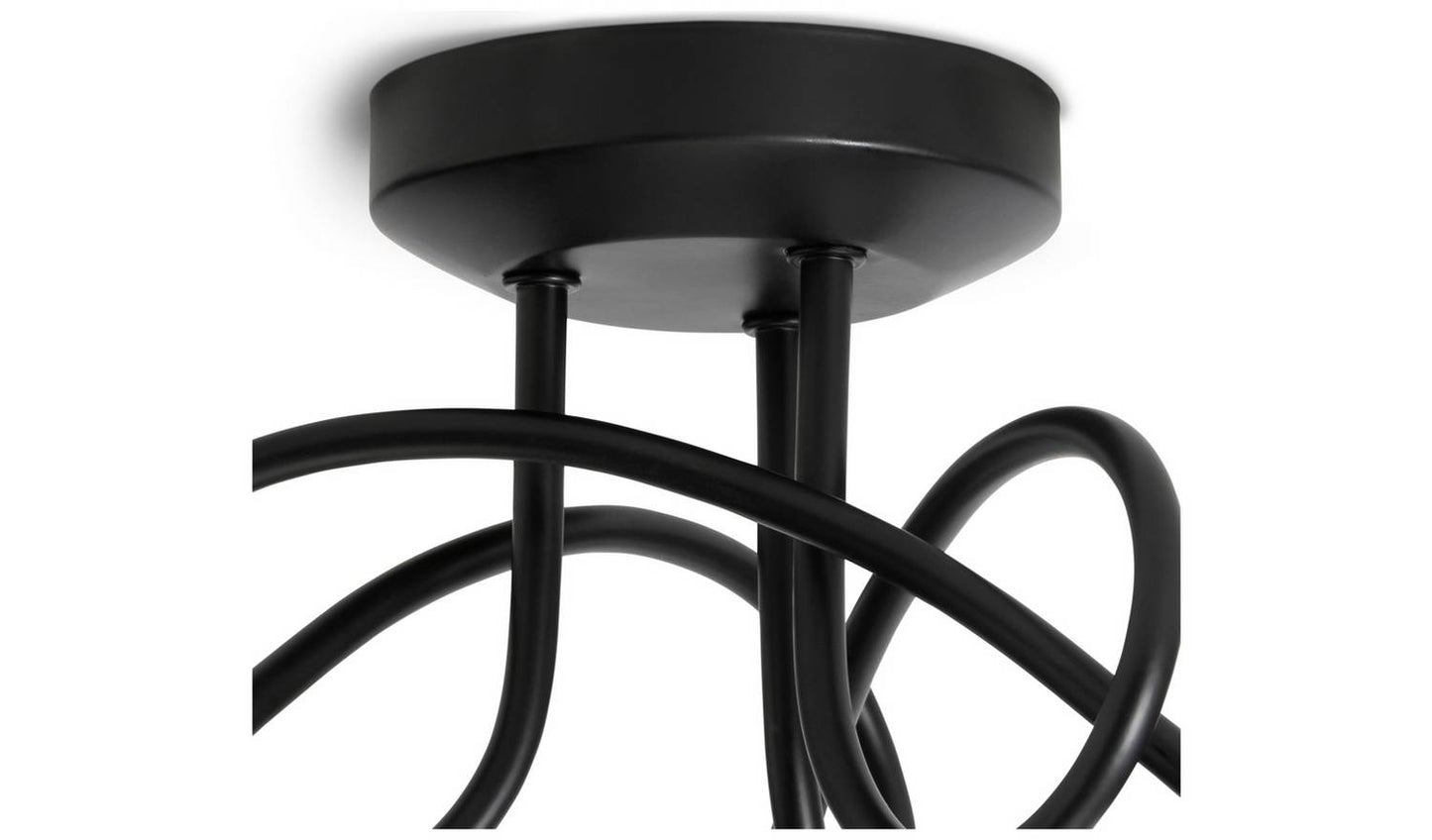 Argos Home Curico Metal 3 Light Flush Ceiling Light - Black