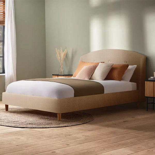 Silentnight Evana Double Fabric Bed Frame - Beige