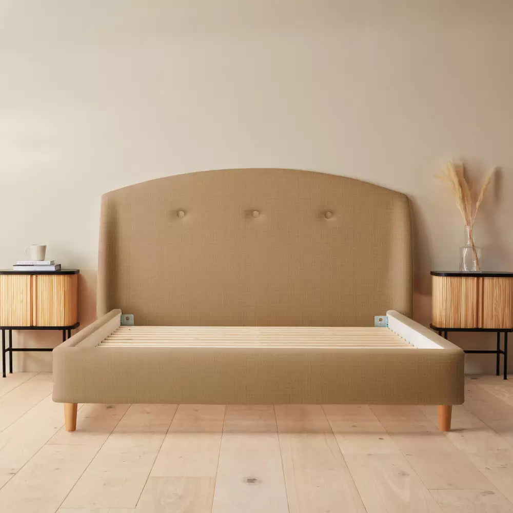 Silentnight Evana Double Fabric Bed Frame - Beige