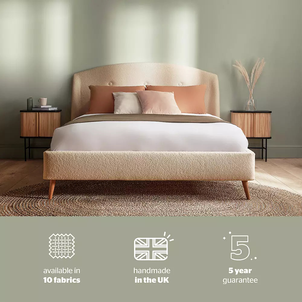 Silentnight Evana Double Fabric Bed Frame - Beige