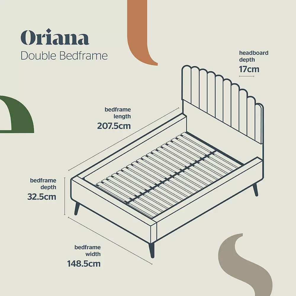 Silentnight Oriana Double Velvet Bed Frame - Blue