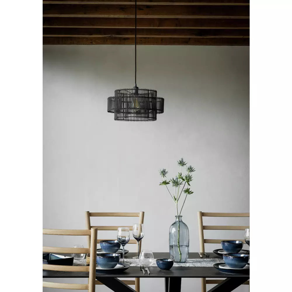 Habitat 12 Piece Reactive Stoneware Dinner Set - Navy