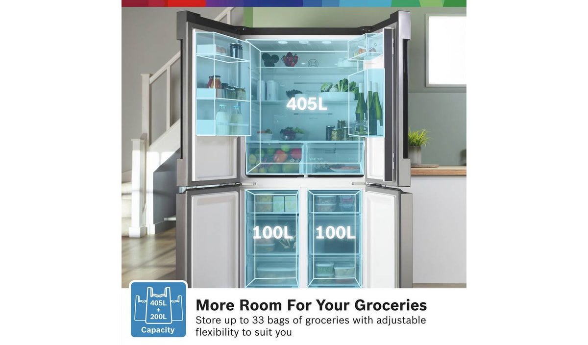 Bosch KFN96VPEAG Multi Door American Fridge Freezer-S/Steel