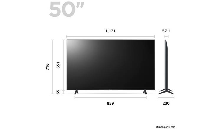 LG 50 Inch 50UR78006LK Smart 4K UHD HDR LED Freeview TV