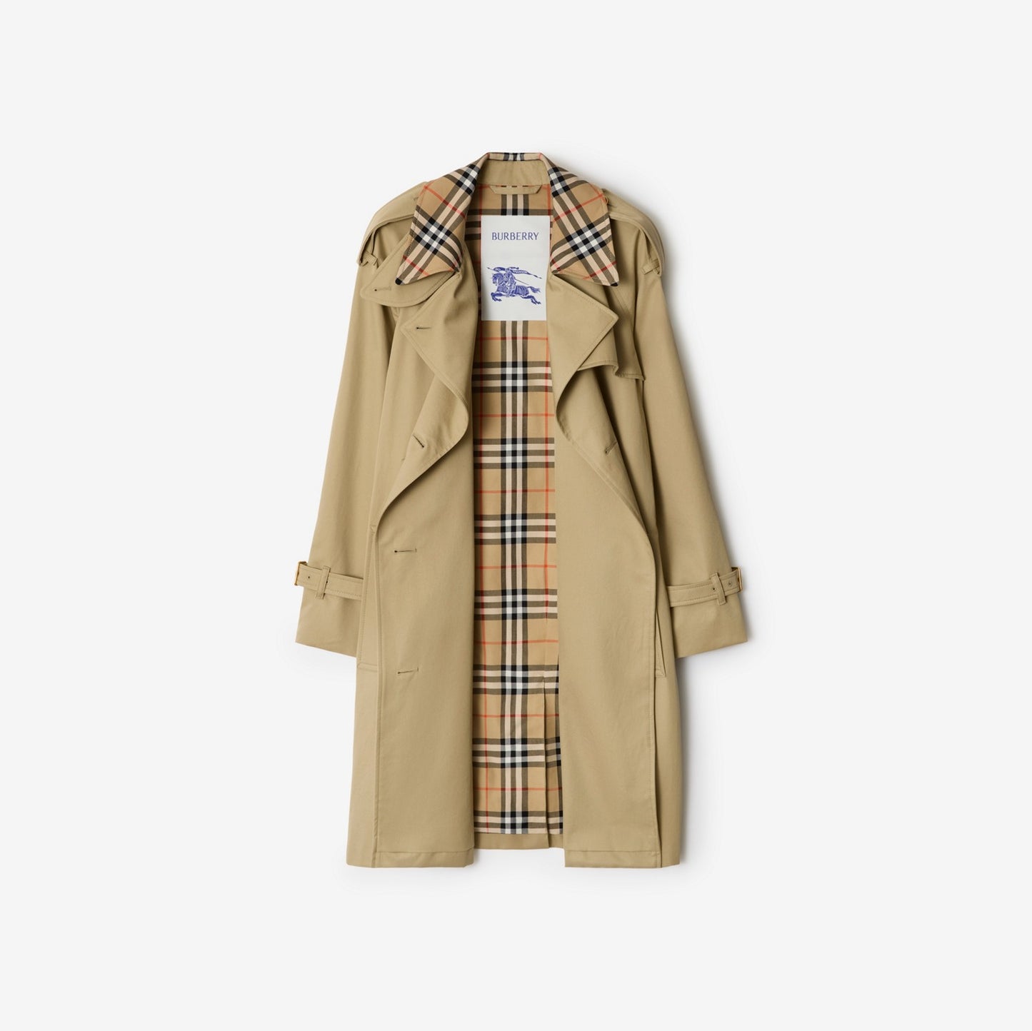 Mid-length Check Collar Castleford Trench Coat