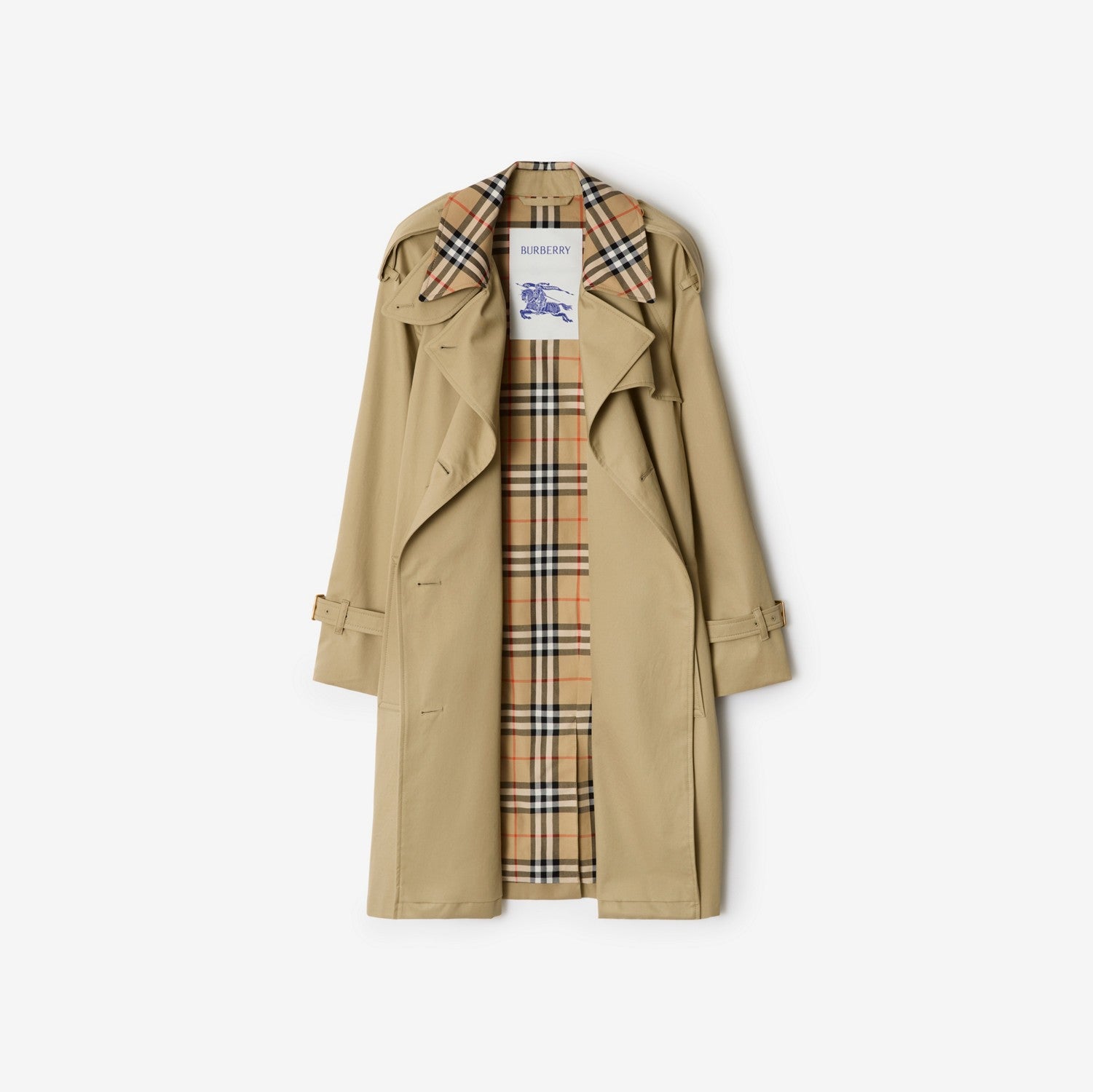 Mid-length Check Collar Castleford Trench Coat