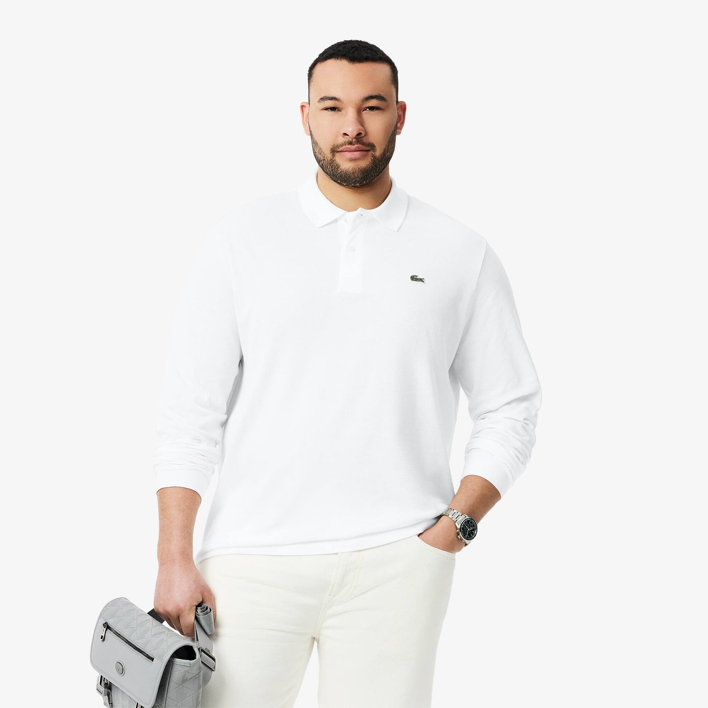 Classic Fit Long Sleeved L.12.12 Polo Shirt
