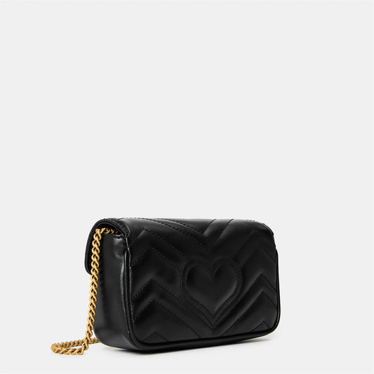 Women's Chevron Leather GG Marmont Super Mini Bag