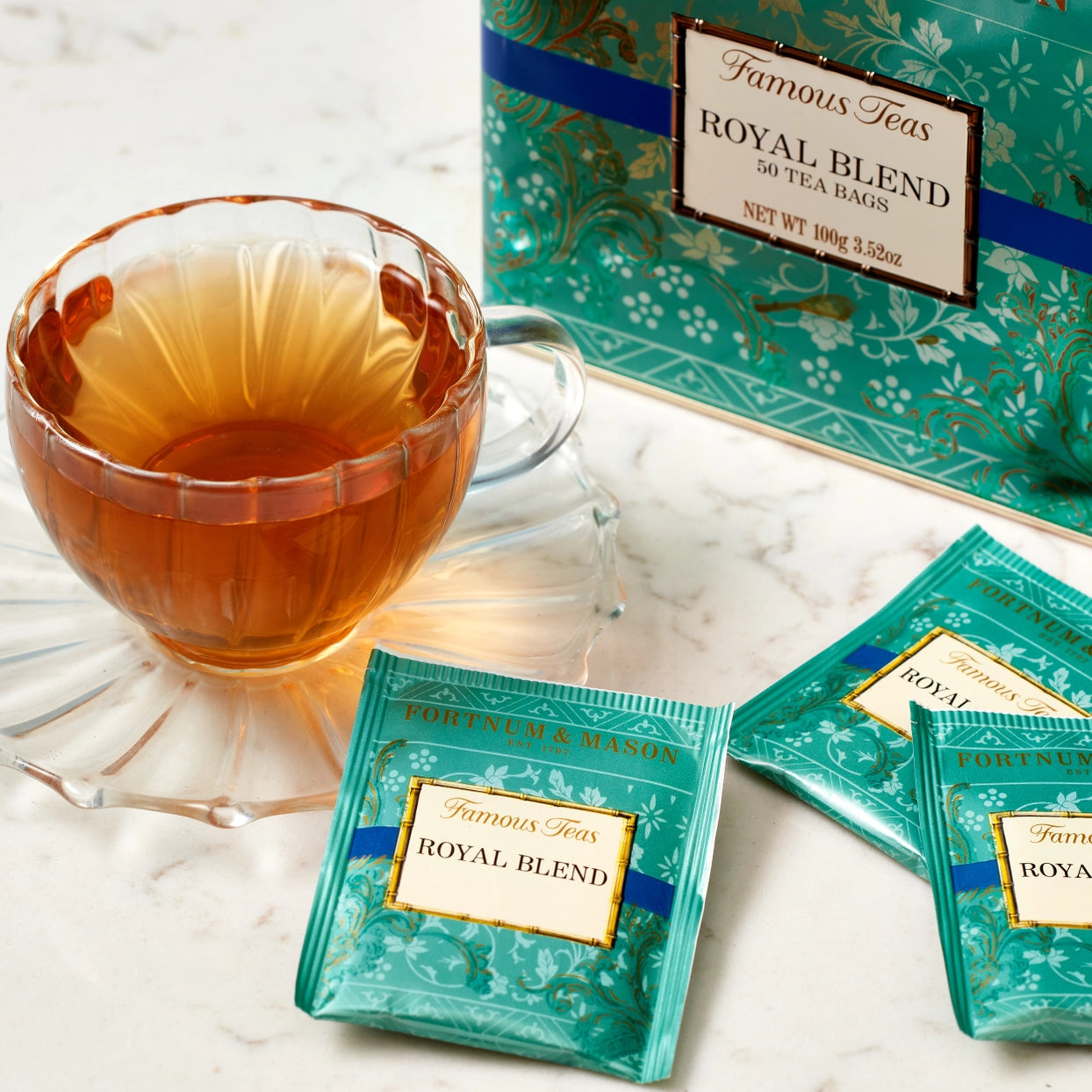 Royal Blend, 50 Tea Bags, 100g Tin