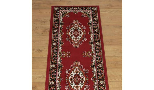 Homemaker Traditional Red Cut Pile Runner - 67x200cm