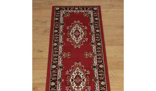 Homemaker Traditional Red Cut Pile Runner - 67x200cm
