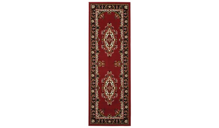Homemaker Traditional Red Cut Pile Runner - 67x200cm