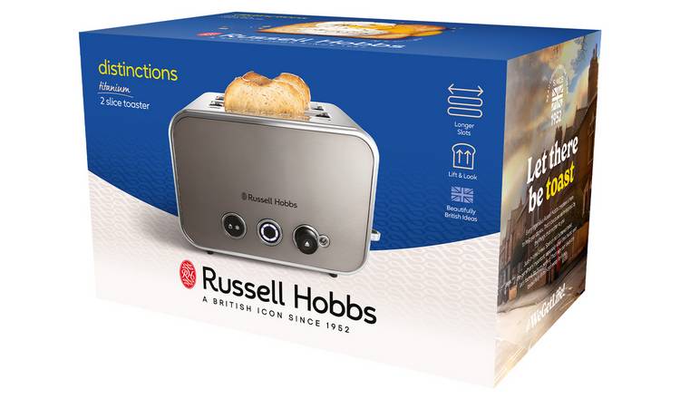 Russell Hobbs Luna 2 Slice Titanium Toaster 26432