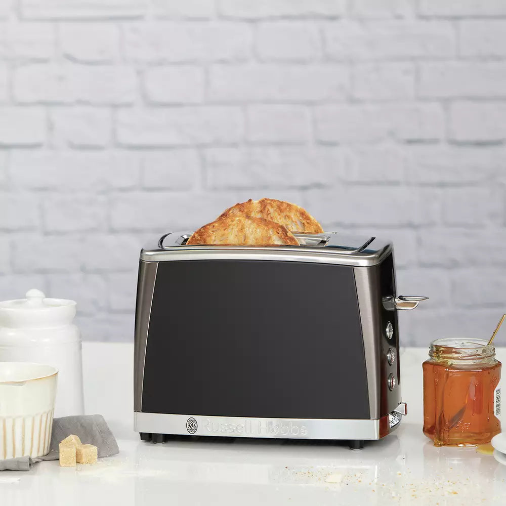 Russell Hobbs Luna 2 Slice Matte Black Toaster 26150