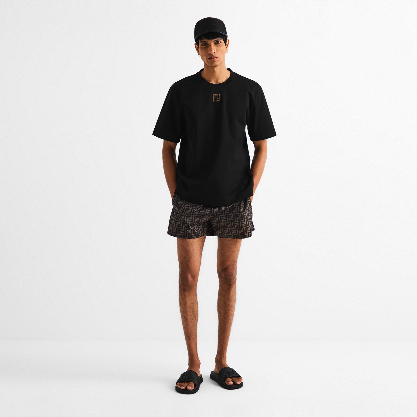 Fendi Mens Rubber Slides