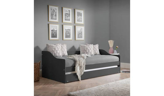 Julian Bowen Elba Wooden Day Bed with Trundle - Black