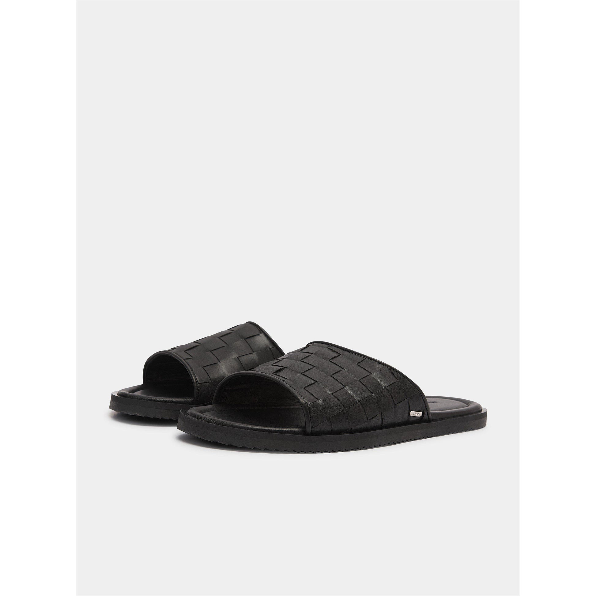 BELIER Men's Capri Leather Slider Sandals