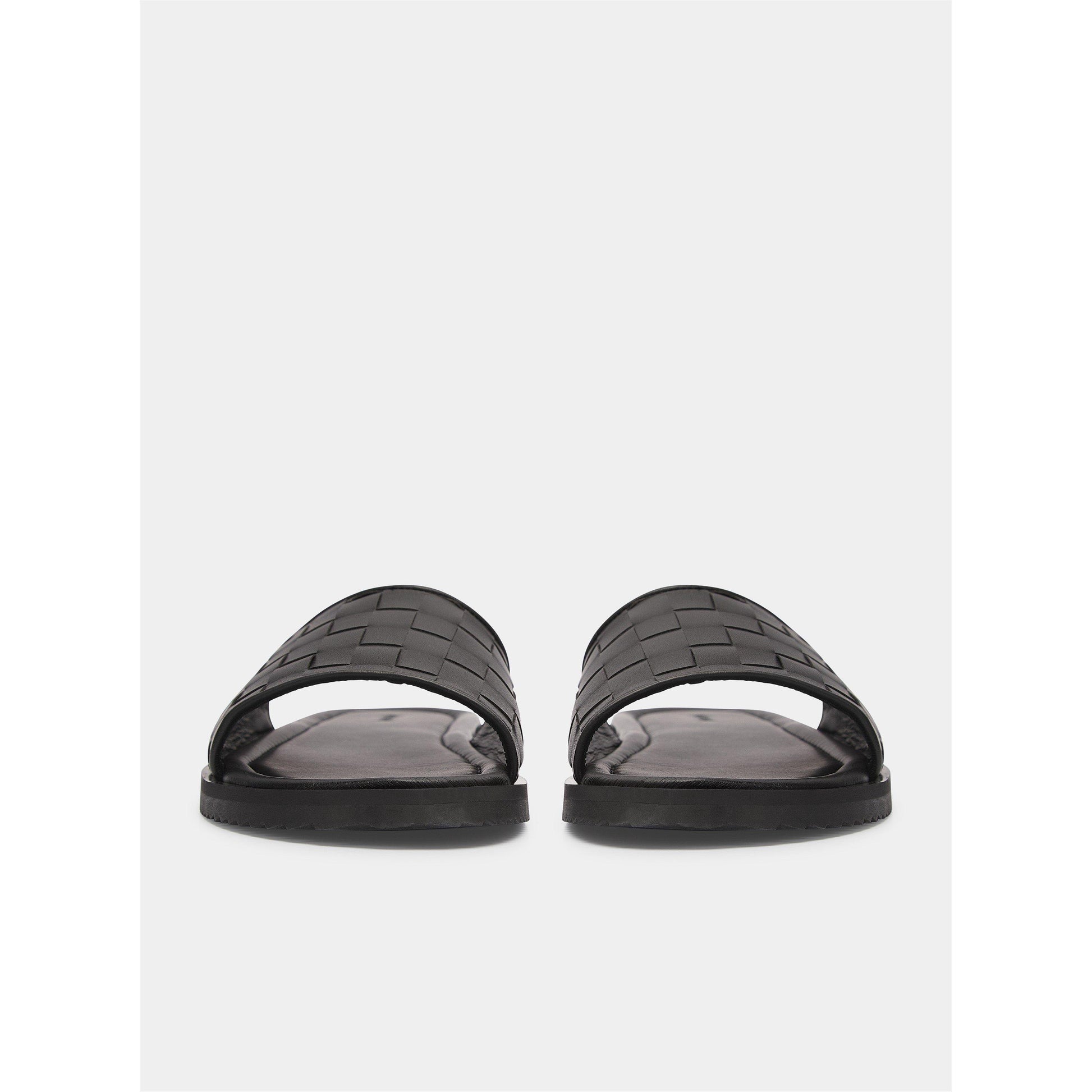 BELIER Men's Capri Leather Slider Sandals
