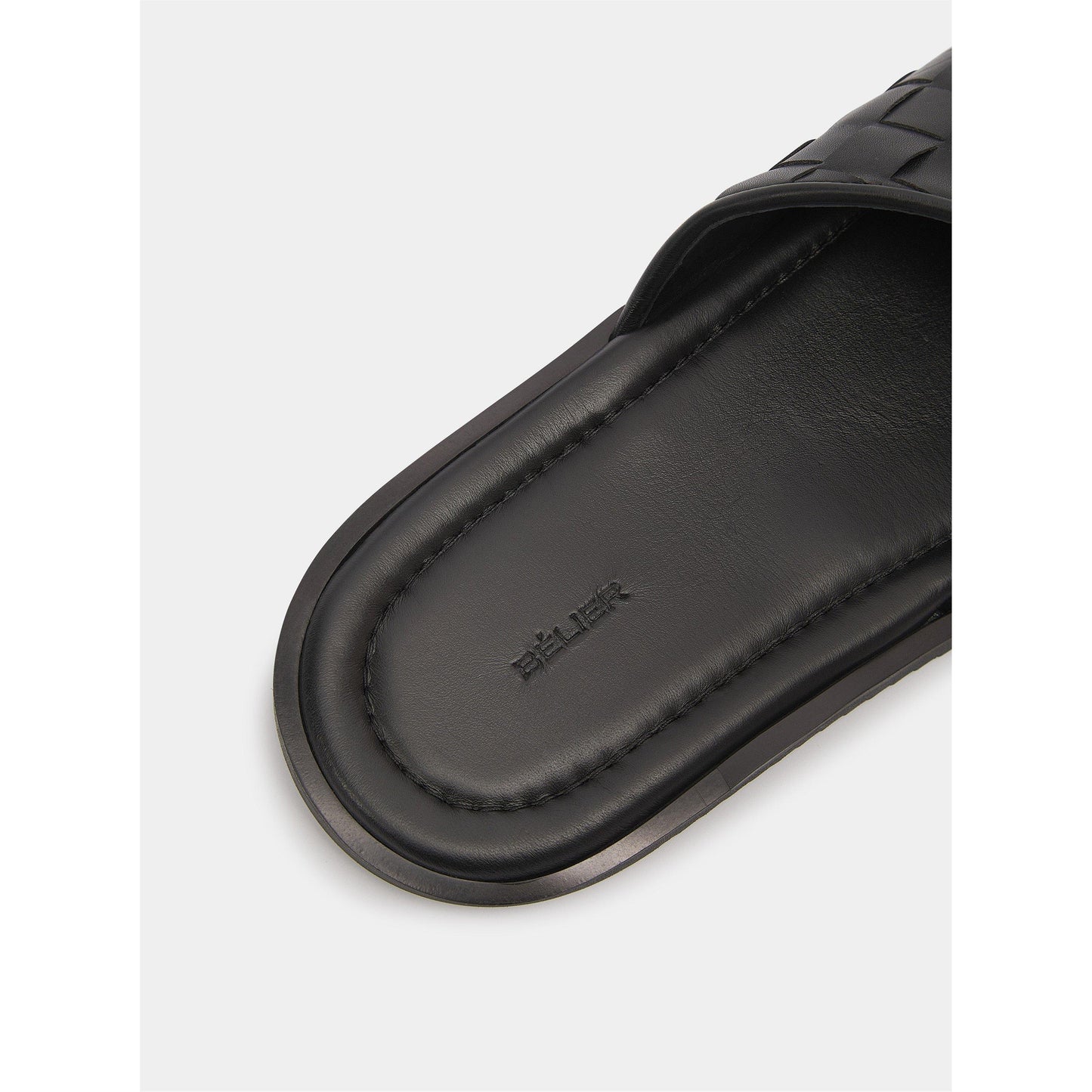 BELIER Men's Capri Leather Slider Sandals