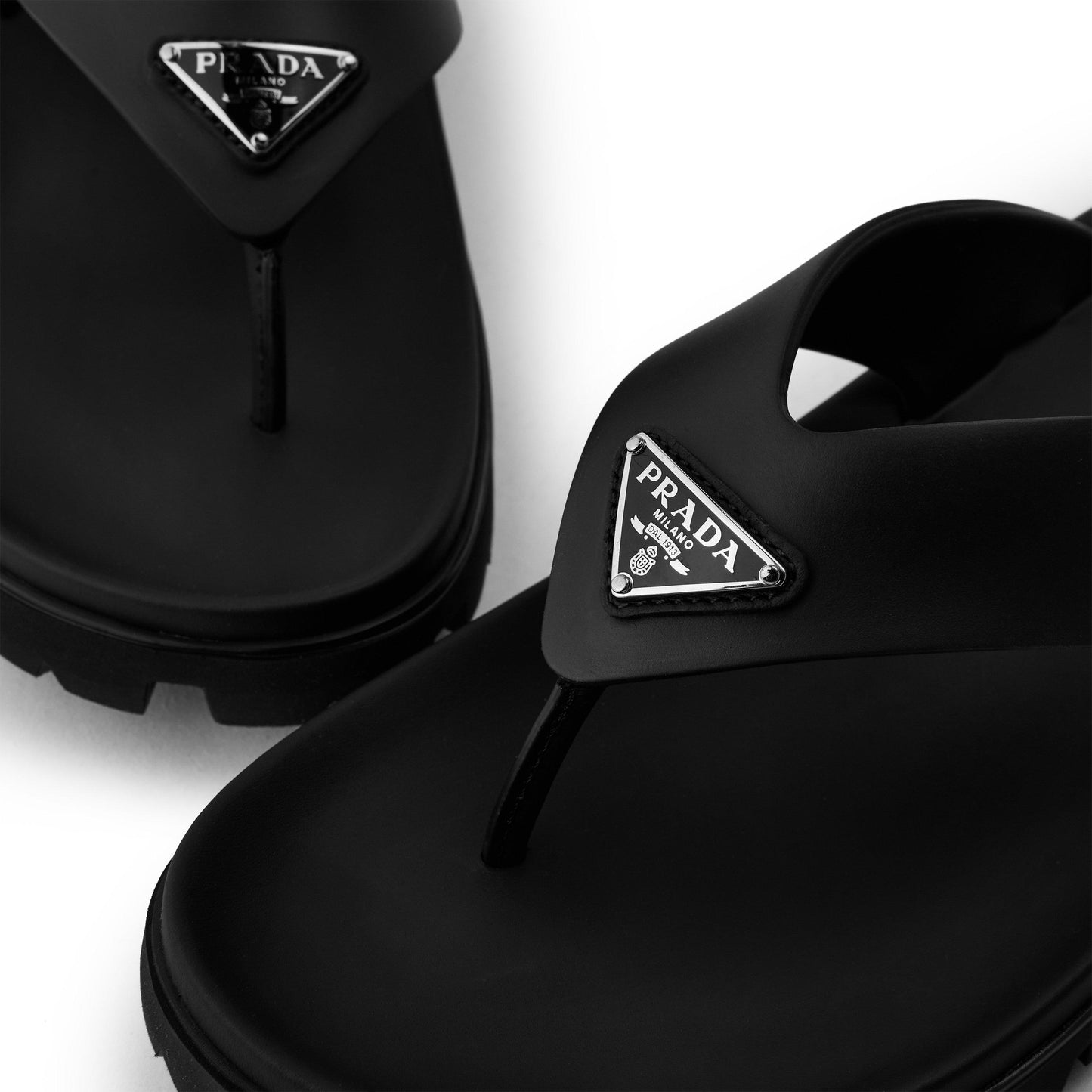 Prada Rubber Thong Sandals