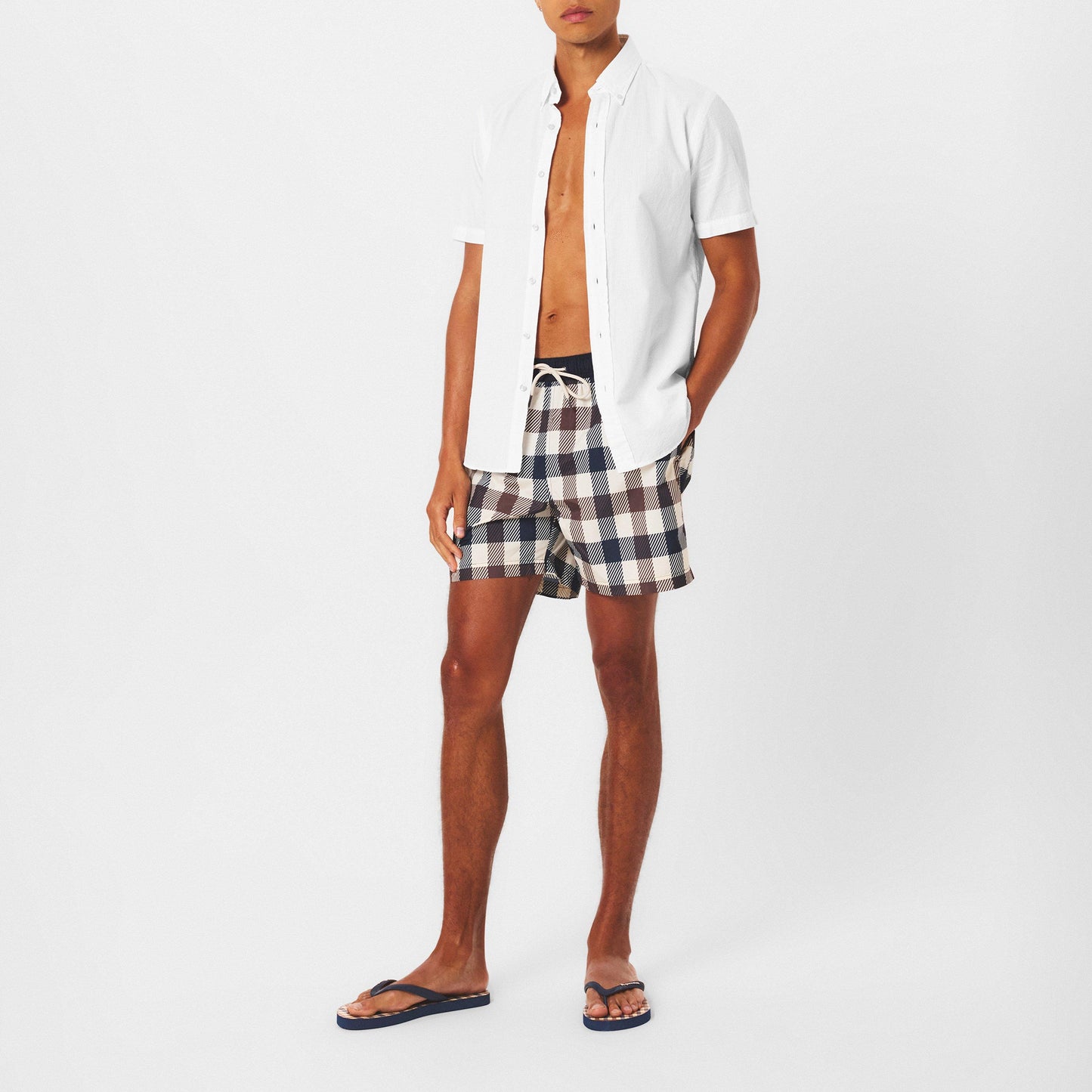 Aquascutum Check Flip Flops