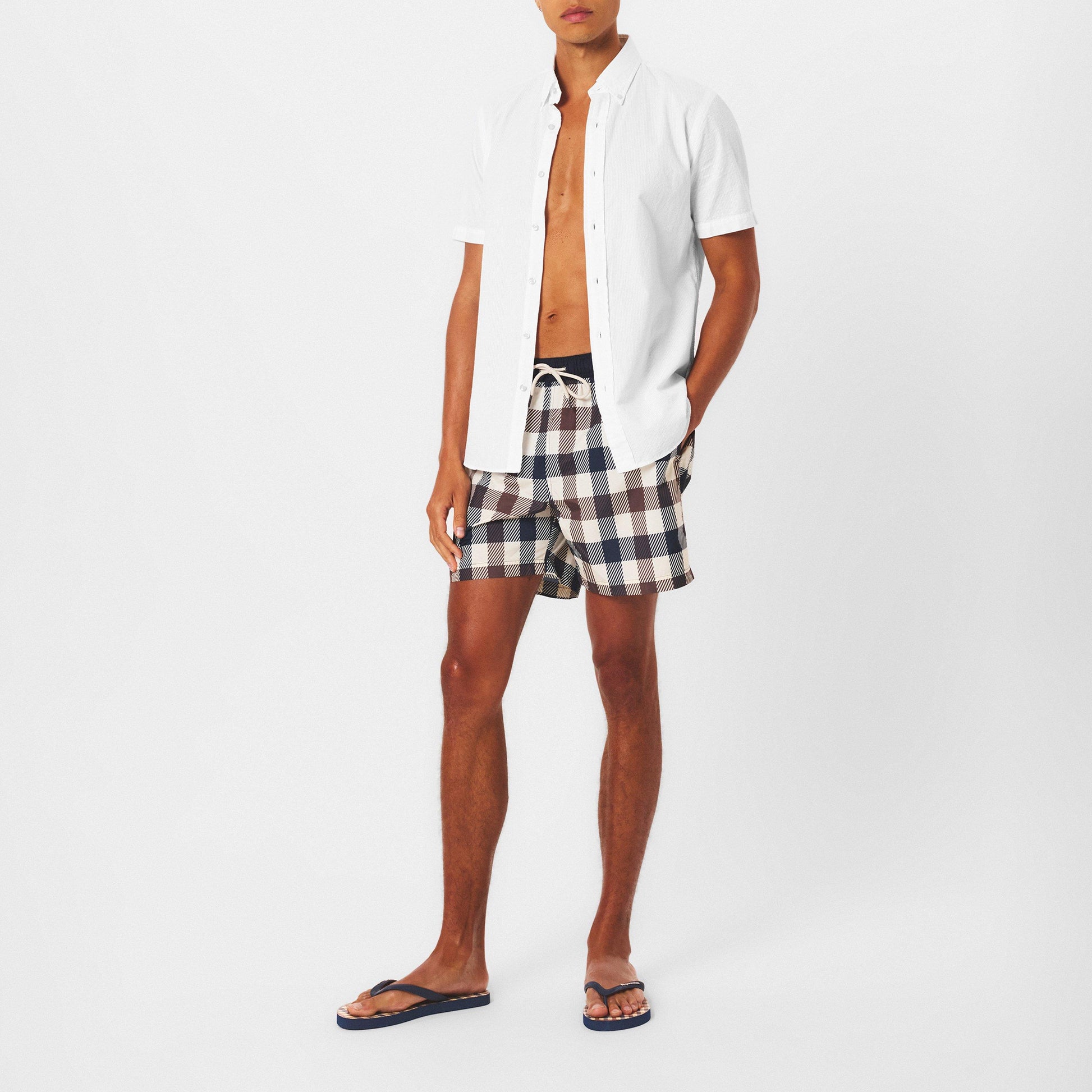 Aquascutum Check Flip Flops