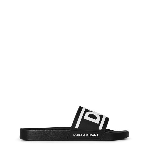 Dolce and Gabbana Men's Monogram Rubber Slides