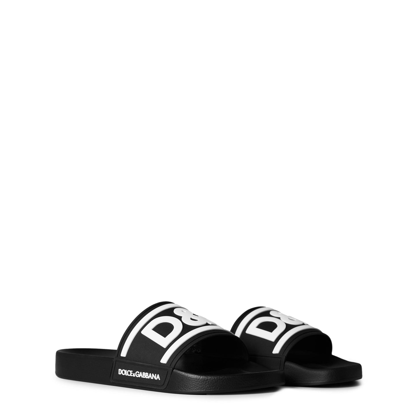 Dolce and Gabbana Men's Monogram Rubber Slides