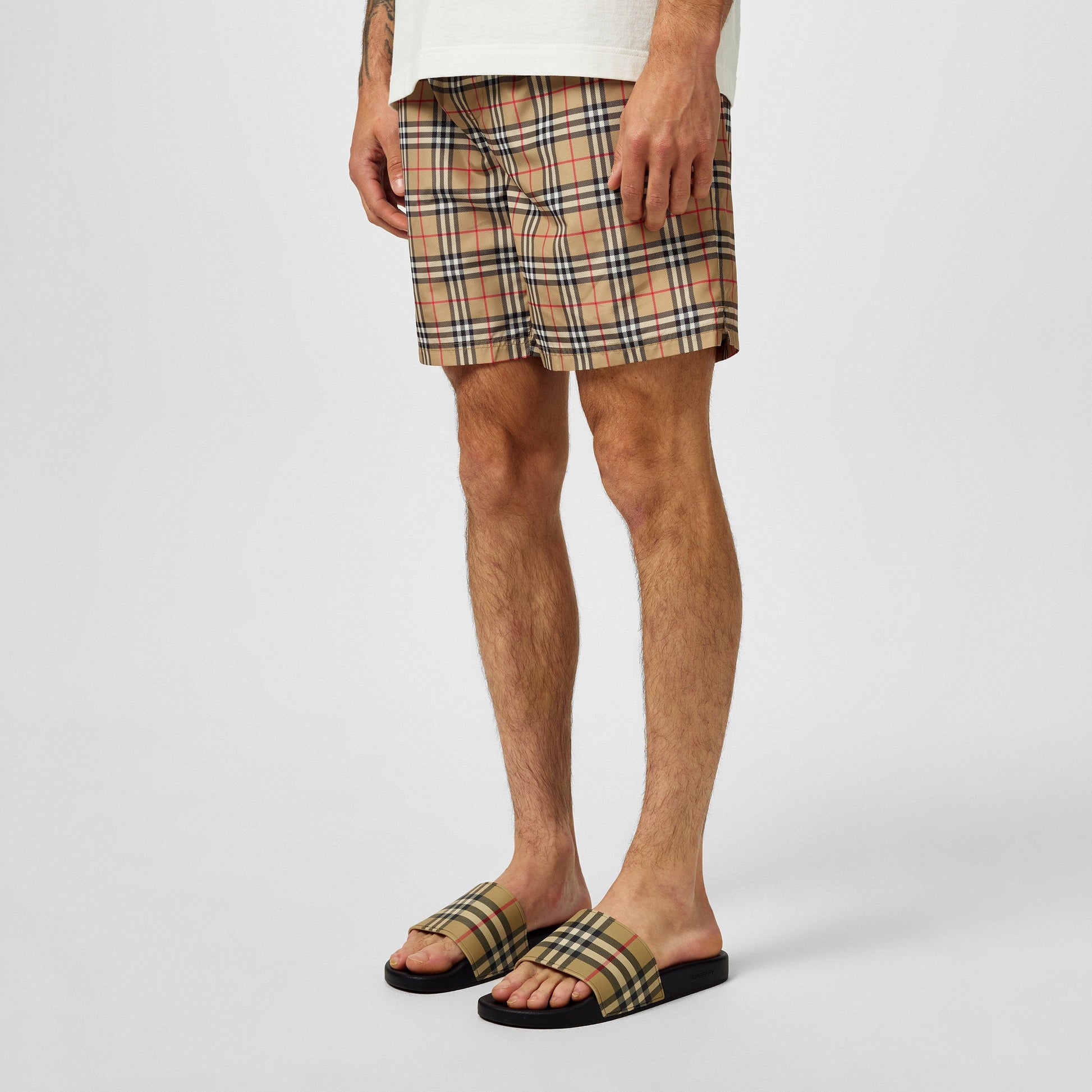 Burberry Mens Furley Check Slides