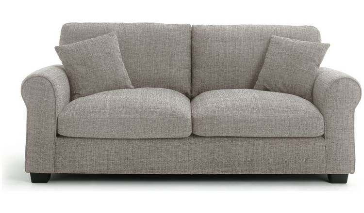 Argos Home Lisbon Fabric 3 Seater Sofa - Grey