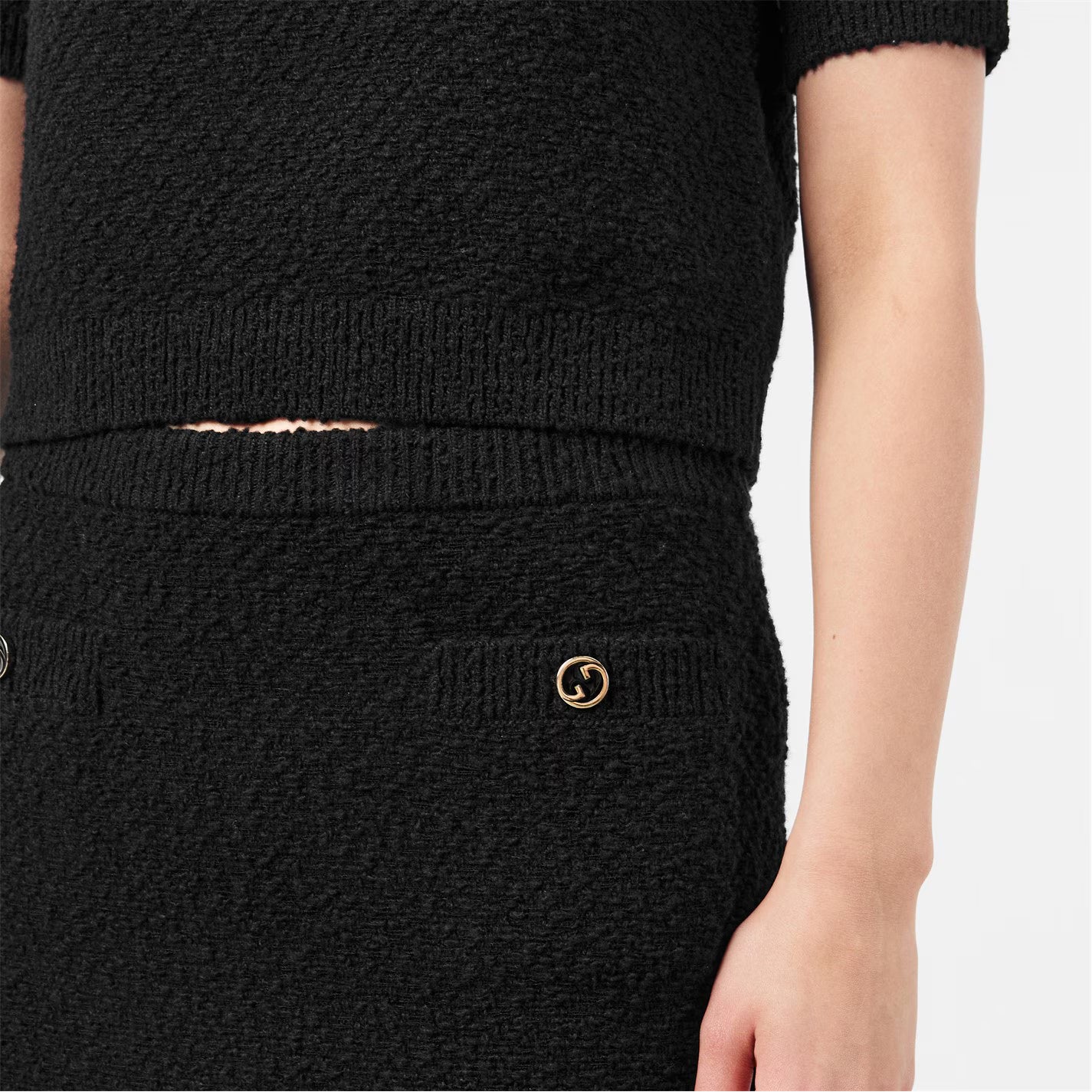 GUCCI Women's Wool Knit Mini Skirt
