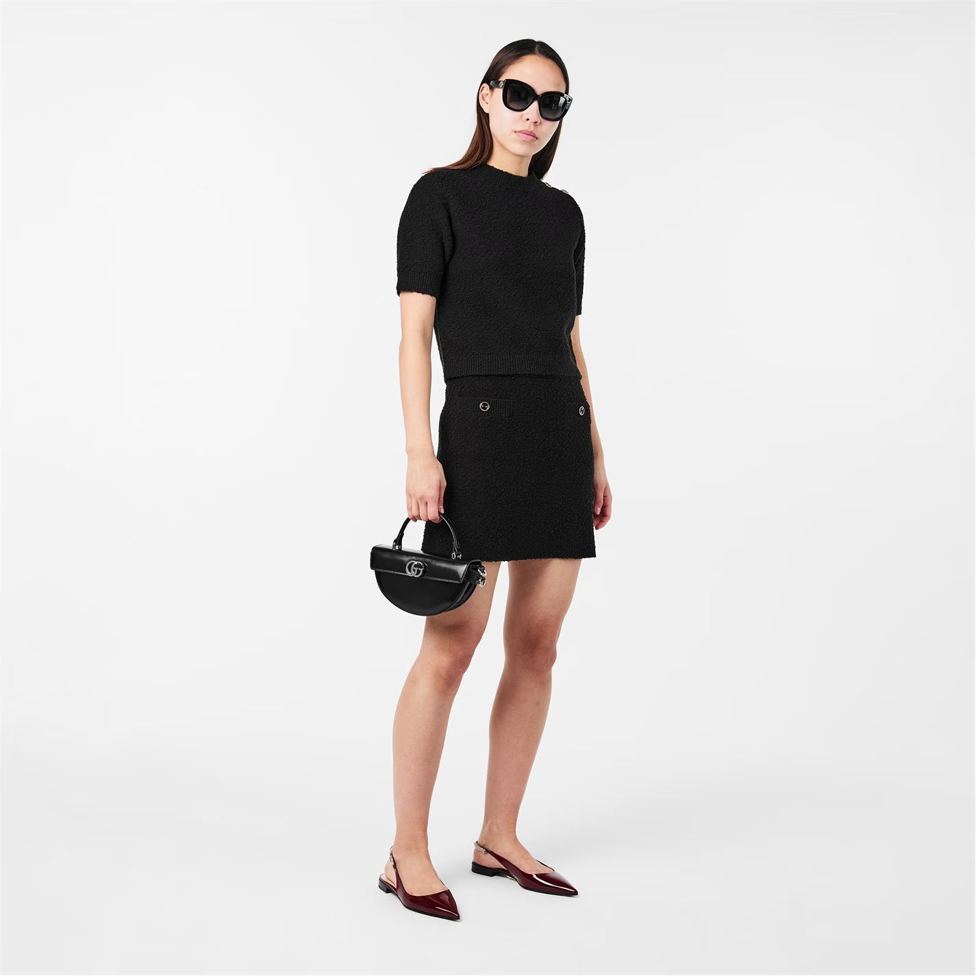 GUCCI Women's Wool Knit Mini Skirt