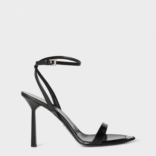 Prada Metallic leather high-heeled sandals