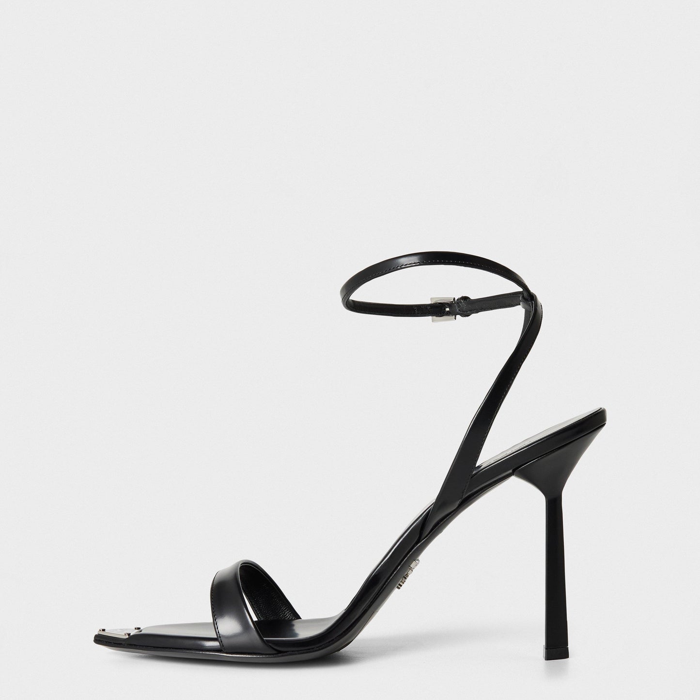 Prada Metallic leather high-heeled sandals